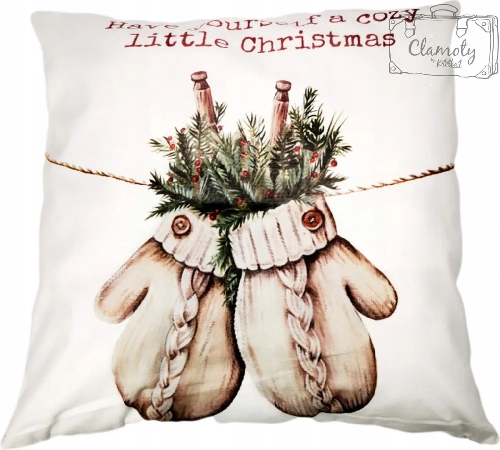 Karácsonyi párnahuzat Téli zsinóros kesztyű