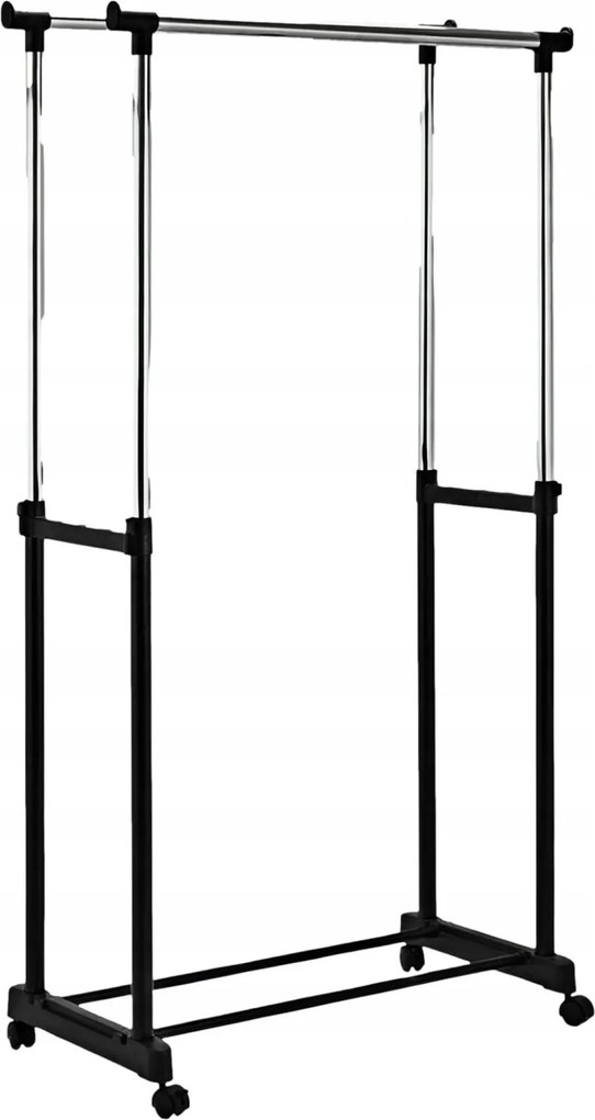 Dupla gurulós ruhaakasztó állvány előszoba gardróbhoz