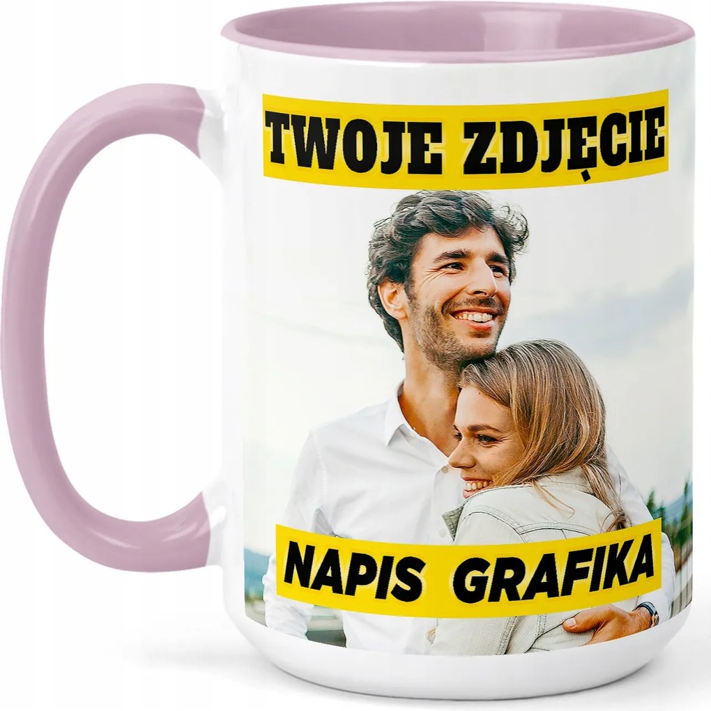 Nagy Rózsaszín Bögre Nyomtatott Születésnapra Névnapra Ajándék Kerámia 450ml