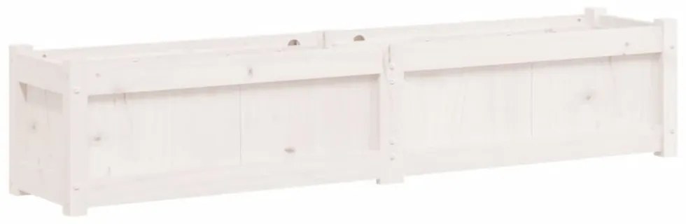 fehér tömör fenyő kerti virágláda 150 x 31 x 31 cm