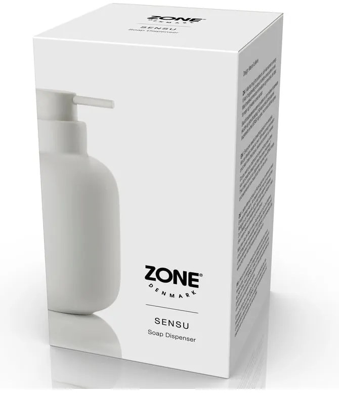Fehér agyagkerámia szappanadagoló 300 ml Sensu – Zone
