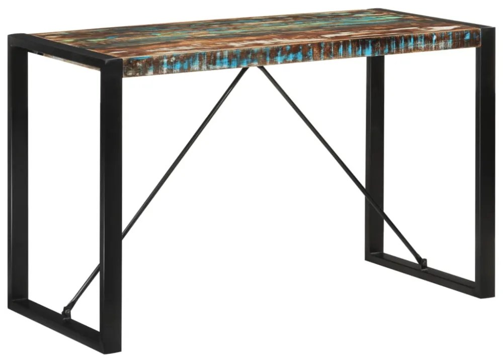 tömör újrahasznosított fa étkezőasztal 120 x 55 x 76 cm