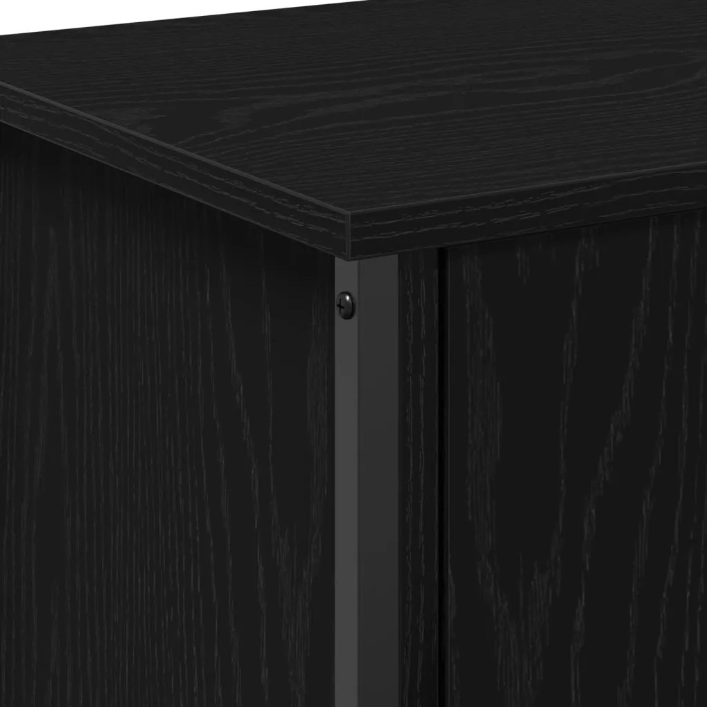 fekete tölgy TV állvány Fekete tölgy Szerelt fa 60 x 35 x 45 cm