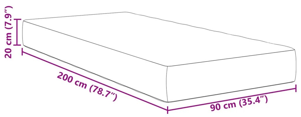 Ágy Matrac matracmal Zöld 90 x 200 cm szövet