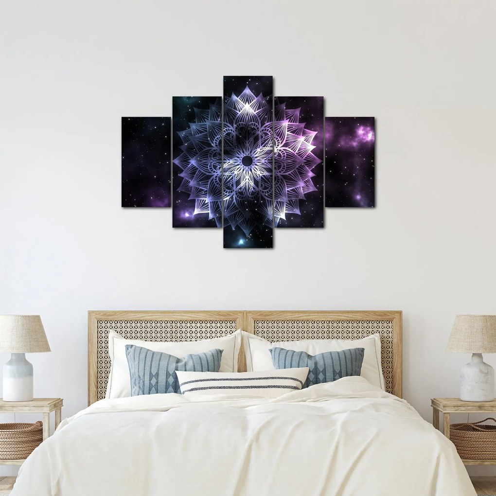 Kép - Lótusz mandala az űrben (150x105 cm)