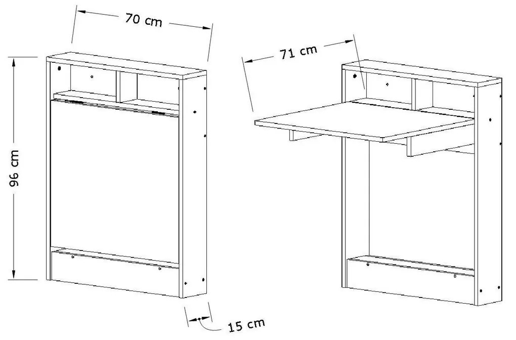 Összecsukható étkezőasztal Patara Brown