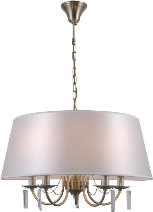 Italux glamour modern függeszték solana antik bronz fehér itxpnd-28366-5a