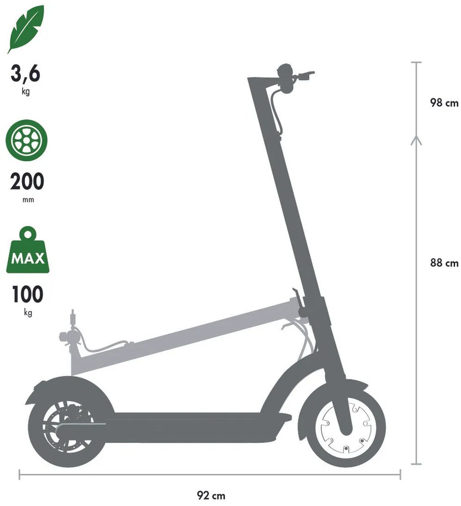 My Hood 505159 összecsukható roller 200, fehér és rózsaszín