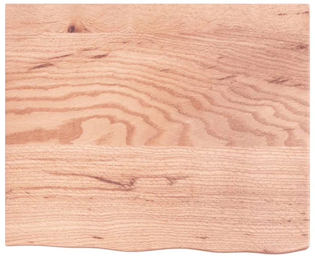 világosbarna kezelt tömör tölgyfa fali polc 60x50x(2-6) cm