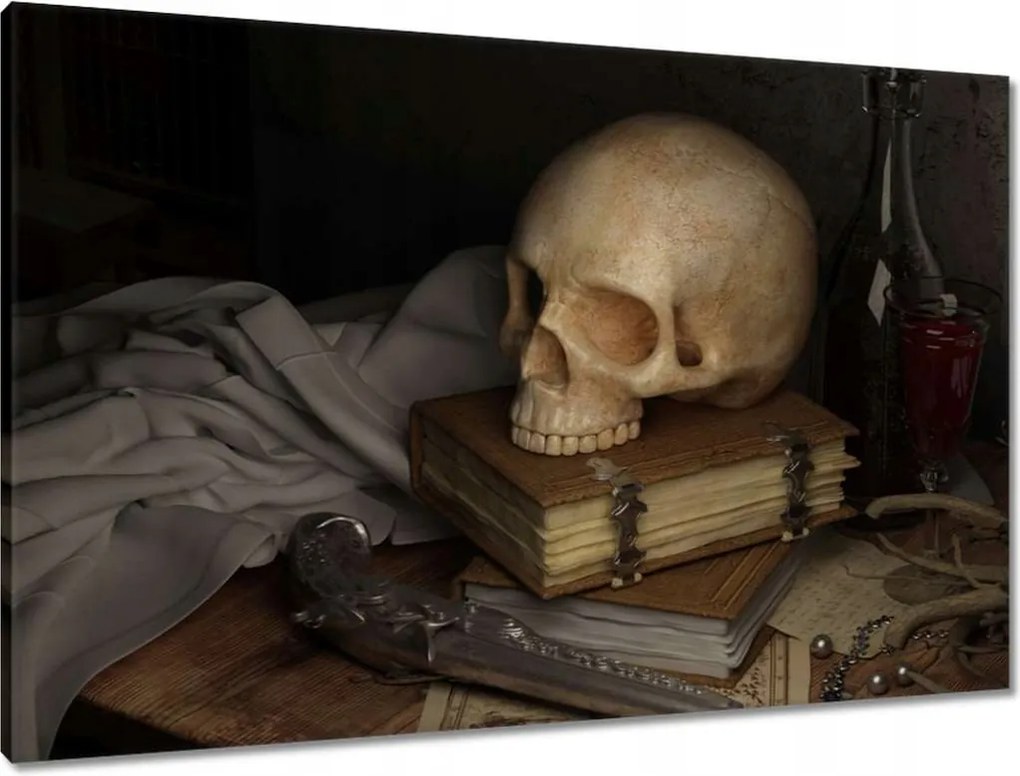 Vászonkép 90x60 Koponya Halál Csontváz
