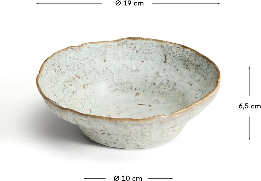 Szürke kerámia leveses tálka Alenia – Kave Home