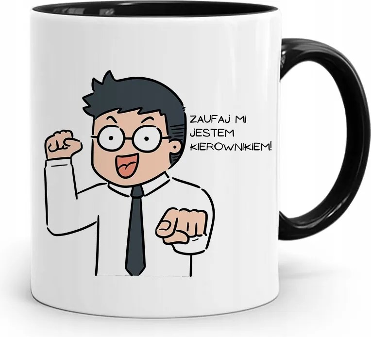 Fekete Bögre Vezetőnek Bízz Bennem! Ajándék fényképes nyomattal