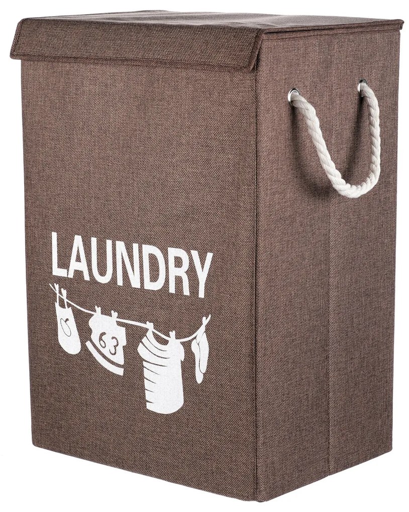 LAUNDRY szennyeskosár 40 x 30 x 60, barna