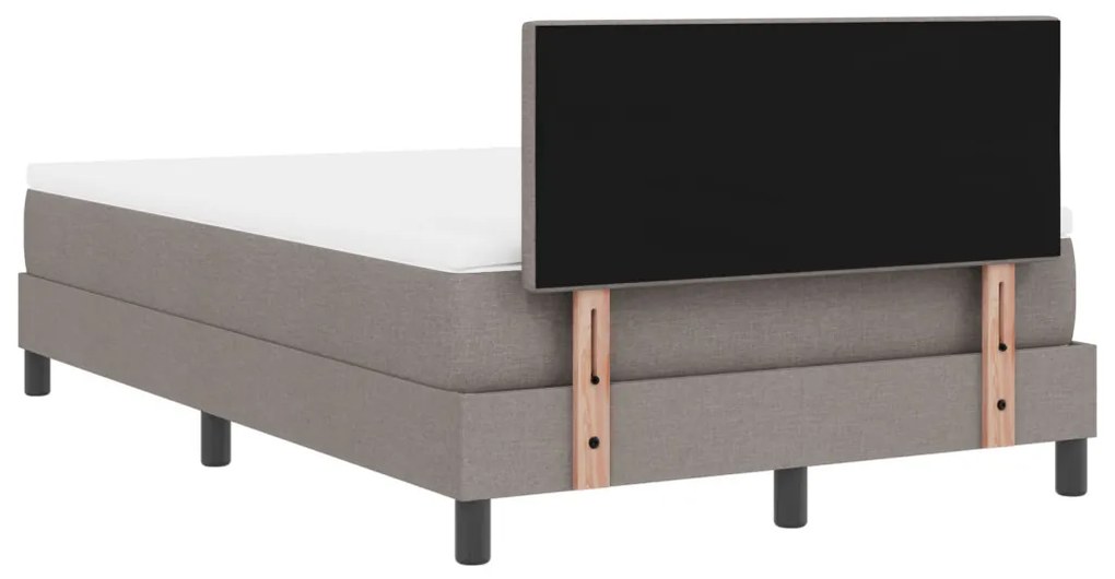Boxspring Ágy Mattal és LED-del Taupe 120x200 cm Szövet