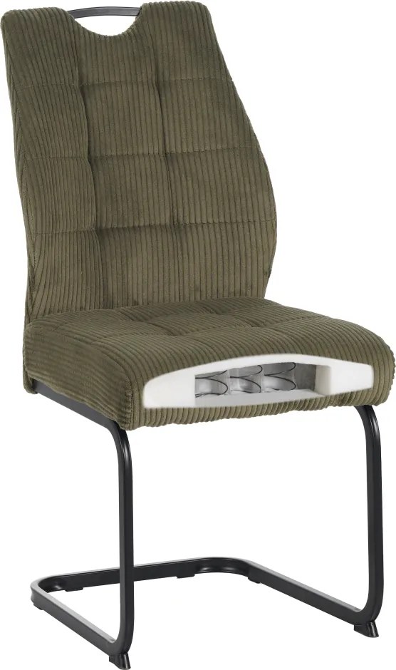 Étkezőszék, zöld/fekete, KELMA