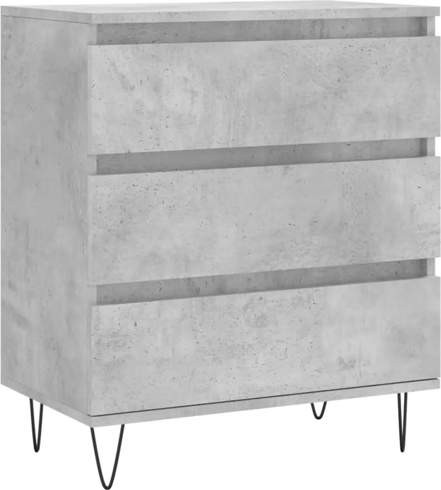 vidaXL betonszürke szerelt fa tálalószekrény 60 x 35 x 70 cm
