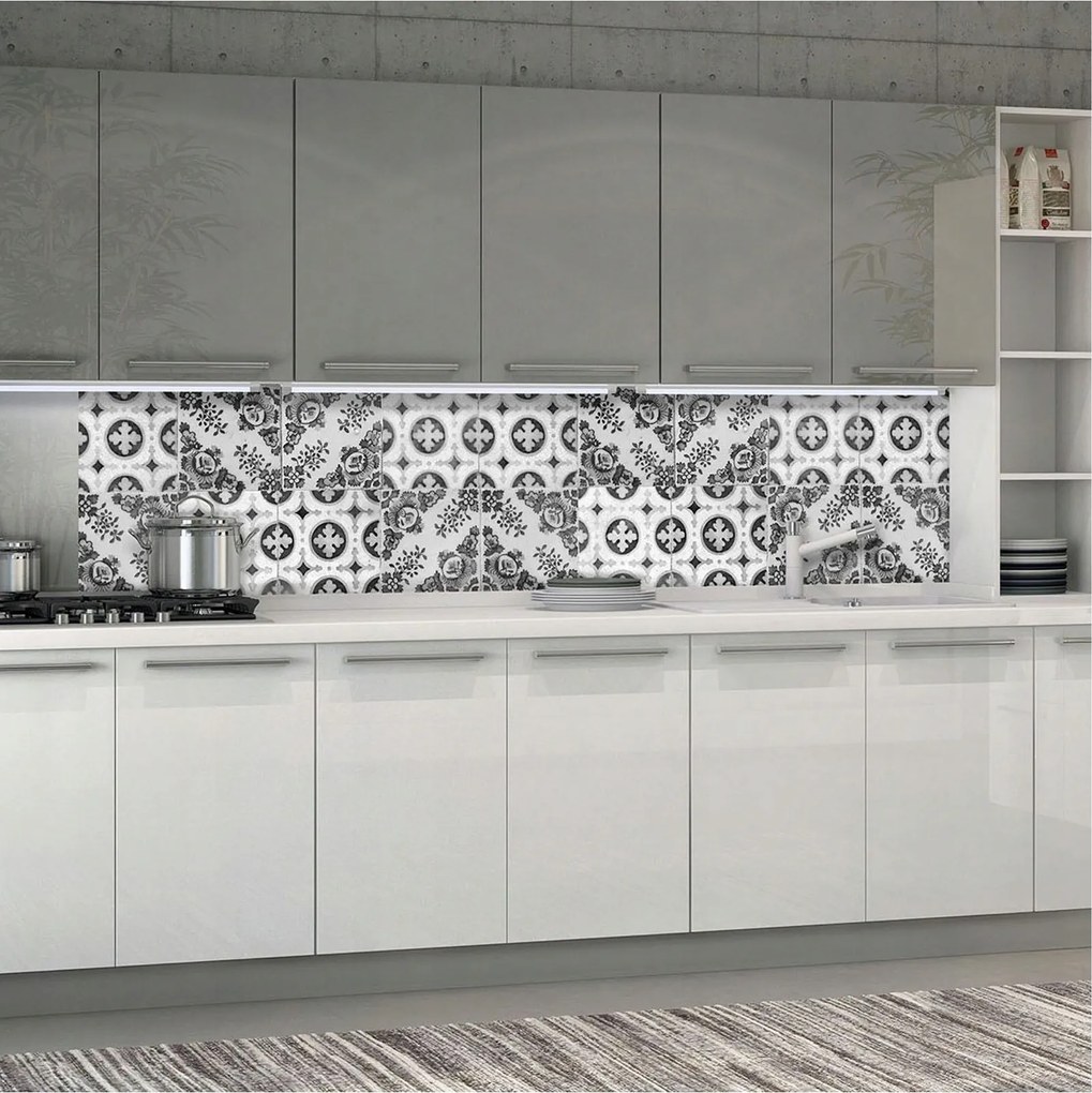 Flizelin fotótapéta Geometrikus kert dísz virágok 250x60 +ragasztó