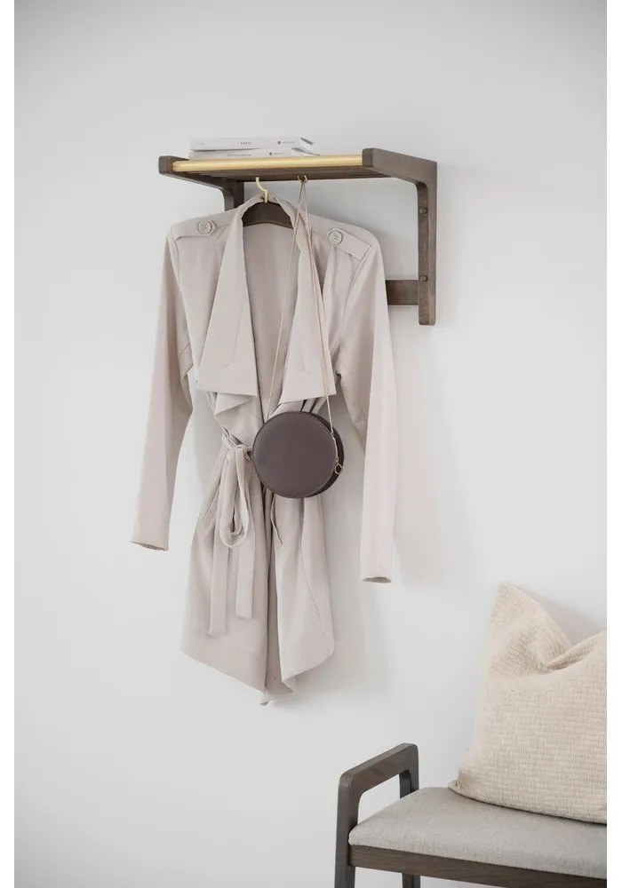 Sötétbarna tölgyfa fali fogas Inverness - Rowico