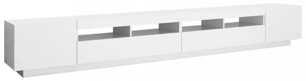 fehér TV-szekrény LED-lámpákkal 300 x 35 x 40 cm