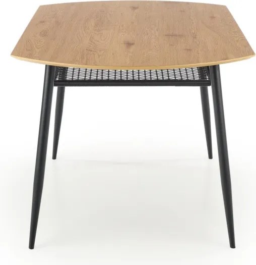 Jackson étkezőasztal – arany tölgy / fekete 160 cm