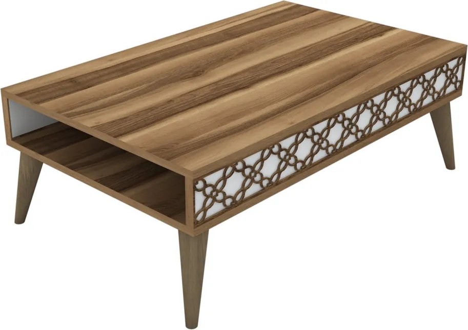 City - Walnut, White