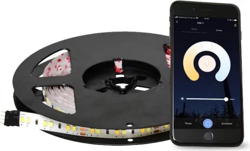 Ecolite DX-SMD2835-BI/5M/TUYA - LED Dimmelhető szalag Wi-Fi 5m 7,3W/230V Tuya+ távirányító