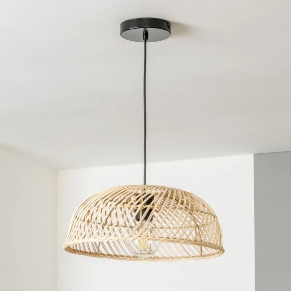 Brilagi - LED függőlámpa zsinóron CERIA BOHO 1xE27/40W/230V átm. 40 cm rattan