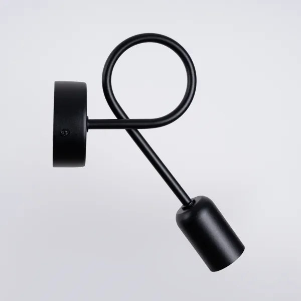 Sollux SL.1433 - Fali lámpa LOOP 1xE27/15W/230V fekete