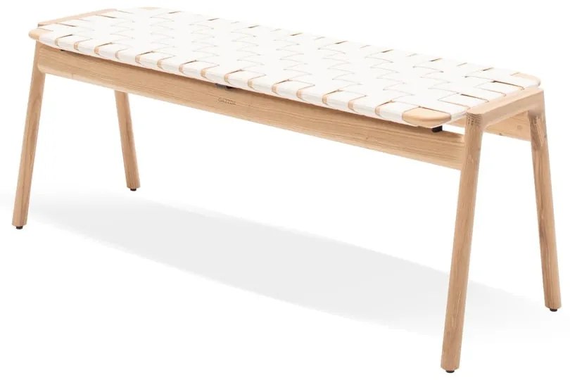 Fehér-natúr színű pad Klupa - Gazzda