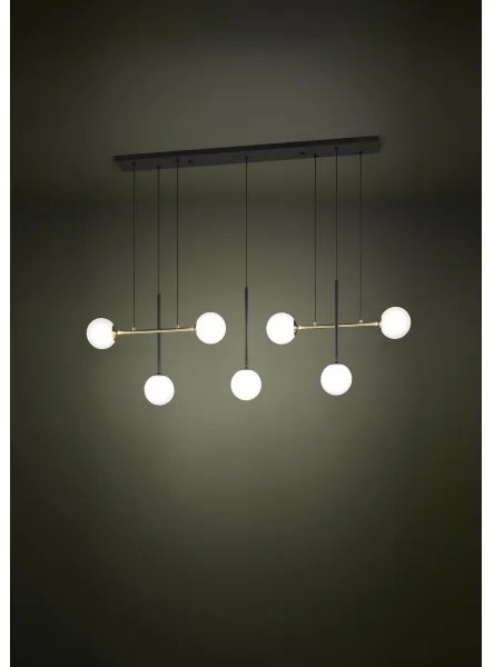 Eglo 390178 - Csillár zsinóron PAZ 7xE14/40W/230V arany/fekete