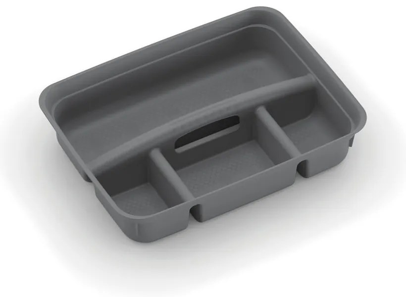 Szürke műanyag tárolódoboz elosztó 35,5x26,5x8,5 cm K Latch Box – KIS