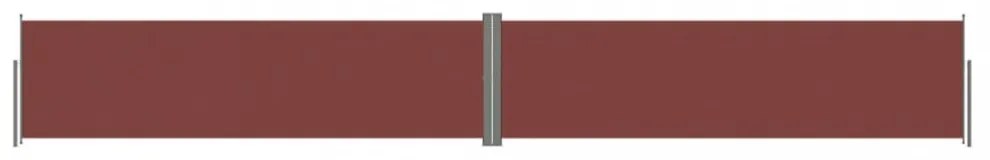 barna behúzható oldalsó napellenző 140 x 1000 cm