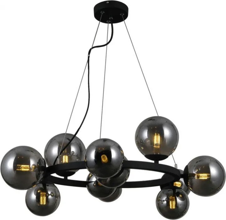 ITALUX PND-30223-11 MONTORA Modern Függesztett Lámpa Fekete, Füstös G9 IP20