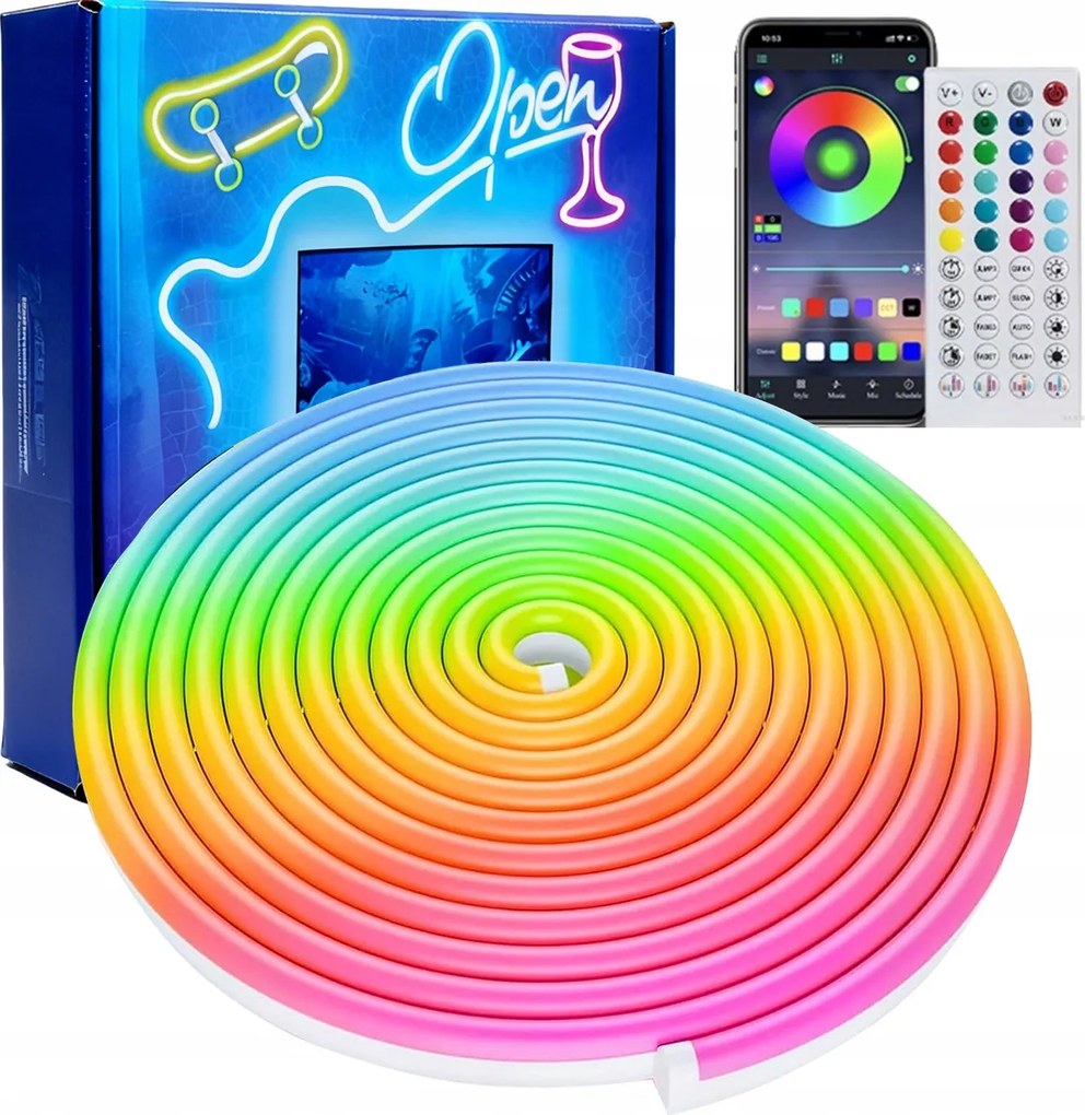 6m Zenei Neon Flex Led 5050 Rgb 24V DC IP65 alkalmazás