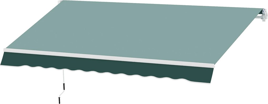 Outsunny Összecsukható Napernyő 2.5x2m Alumínium Váz és Poliészter Szövet, 280 g/㎡, UV50+, Zöld | Aosom