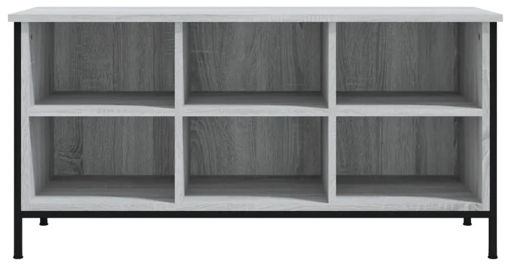 szürke sonoma színű szerelt fa cipőszekrény 100x35x50 cm