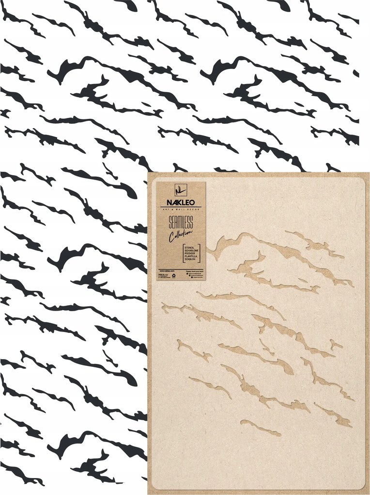 Festősablon Ismételhető Többször felhasználható 59x95cm Tapéta Kő Márvány Szikla