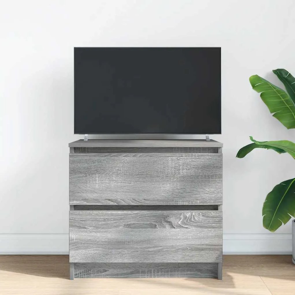 szürke sonoma színű szerelt fa TV-szekrény 60x35x54 cm