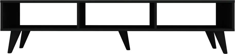 Tirro V2 TV-szekrény, Fekete, 150 x 35 x 35 cm
