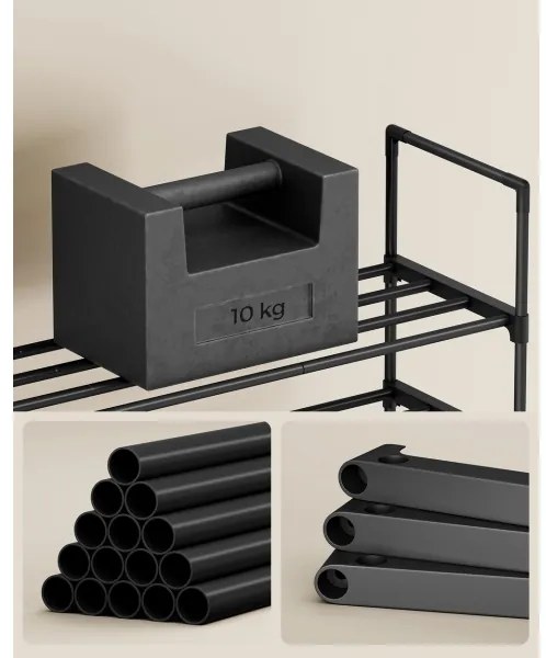 Cipőtároló ALVORO fekete