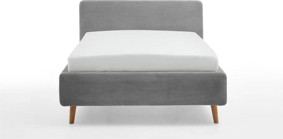 Szürke kárpitozott egyszemélyes ágy ágyrács nélkül 120x200 cm Mattis – Meise Möbel