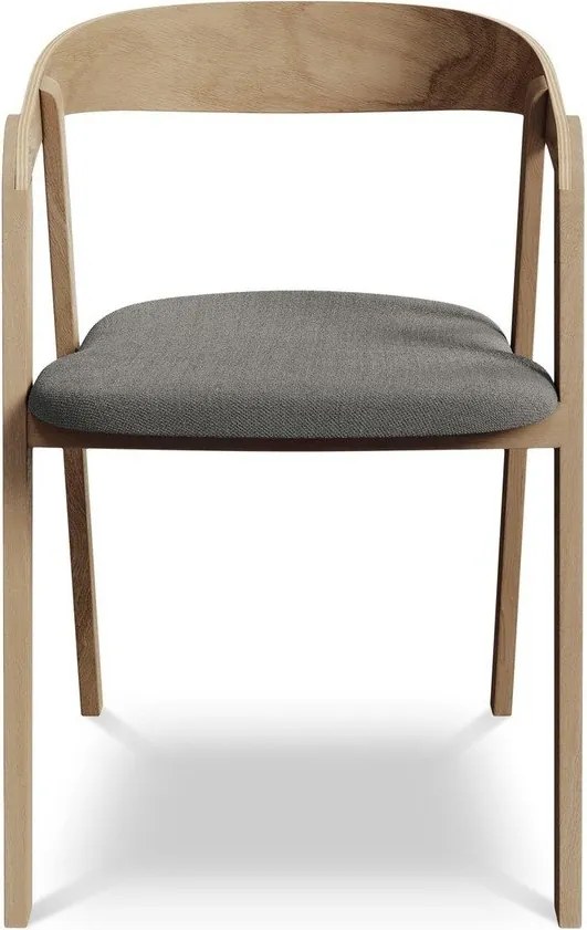 Szürke tömörfa étkezőfotel Erika – Makamii