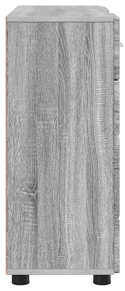 Széf fiókkal ajtóval Szürke sonoma 88.5 x 30.5 x 73 cm Faanyag
