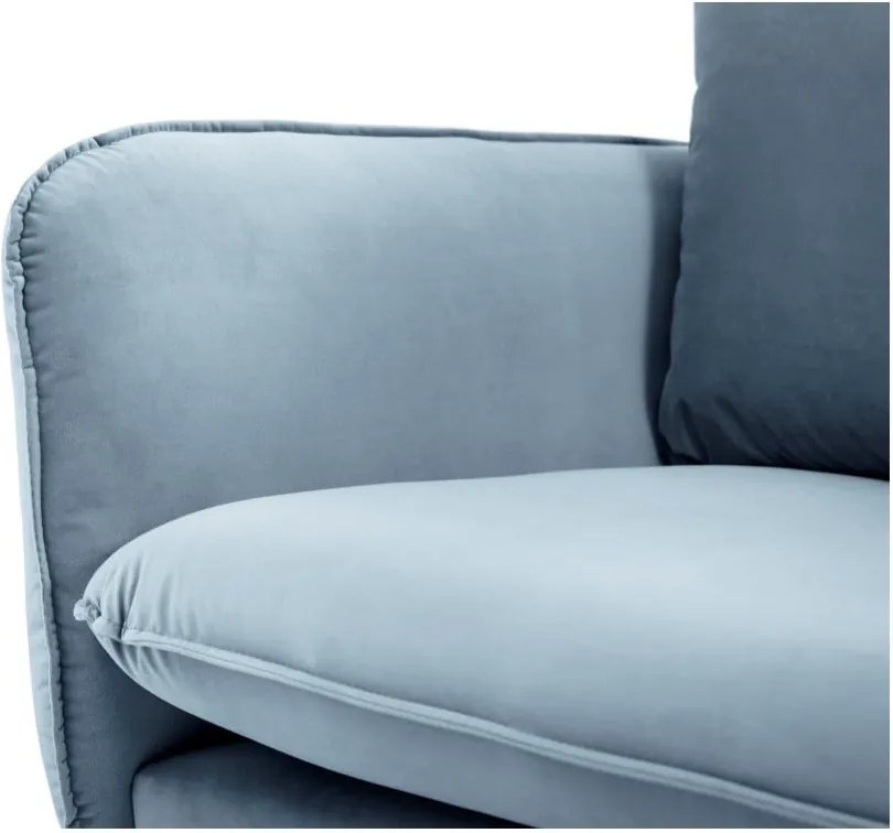 Vienna világoskék bársony kanapé, 200 cm - Cosmopolitan Design
