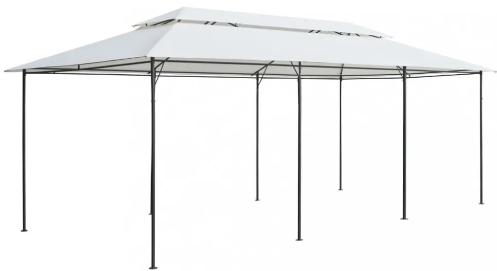 fehér pavilon függönyökkel 600 x 298 x 270 cm 180 g/m²