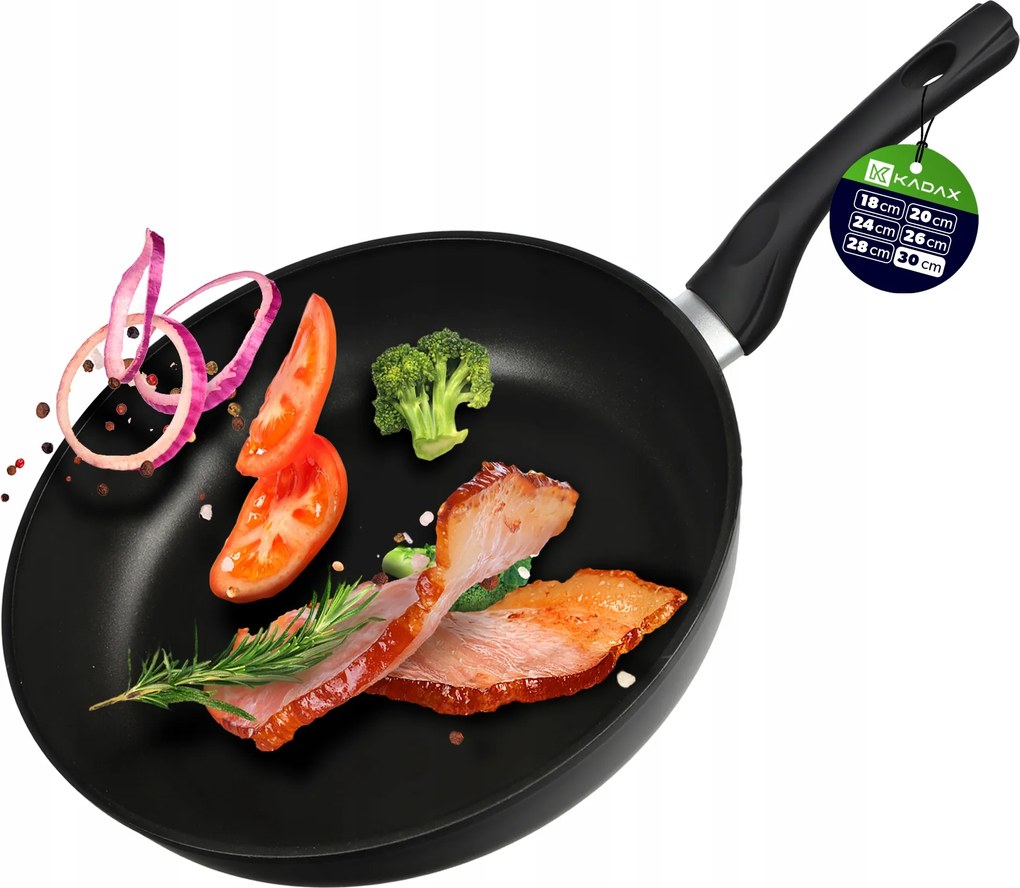 Gáz Indukciós Serpenyő 30 cm Tapadásmentes Non-stick Sütéshez Nagy