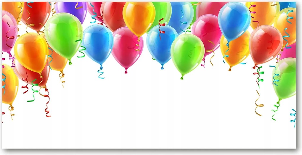 Fotótapéta üvegfalra Színes lufik 140x70