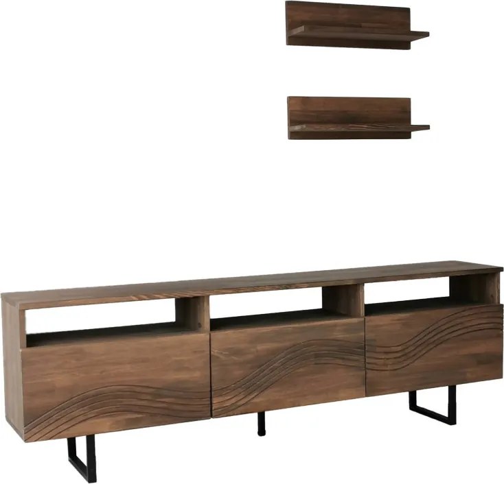 Onda fém TV-állvány, dió, 50 cm