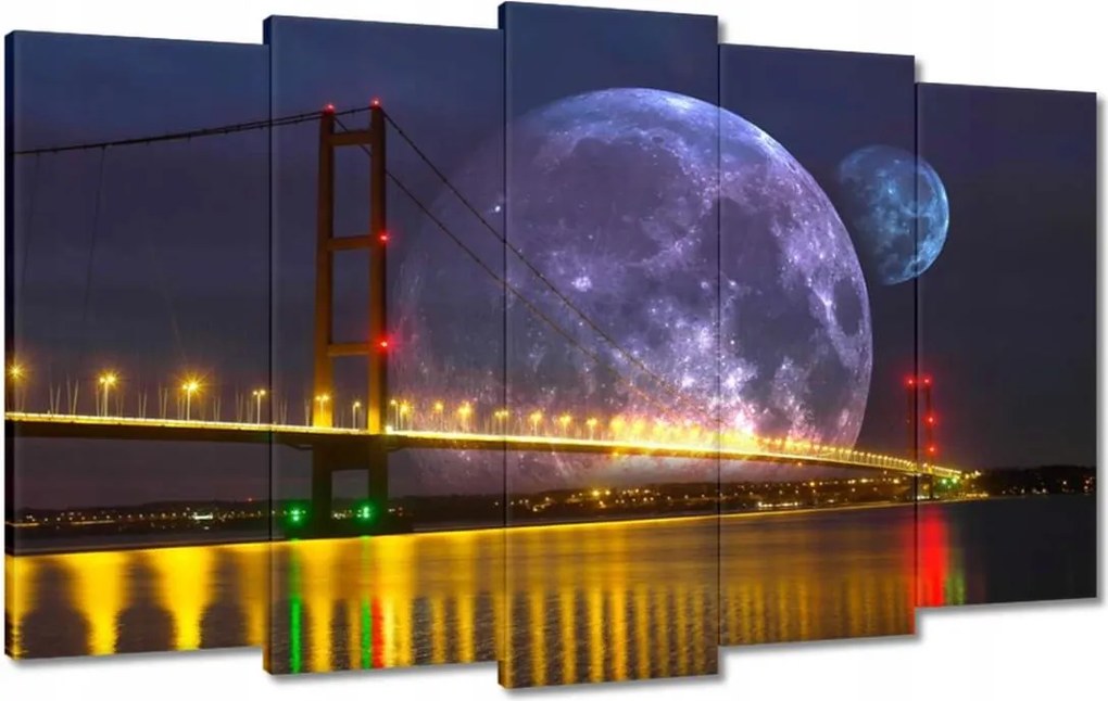 Vászonkép 100x60 Méltóságteljes hold híd