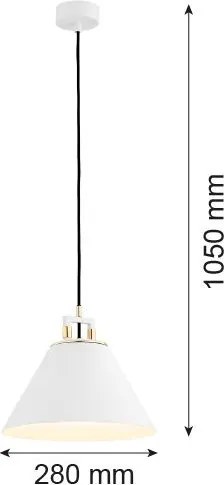 ARGON 4914 ORTE Egyágú Függesztett Lámpa Fém E27 IP20